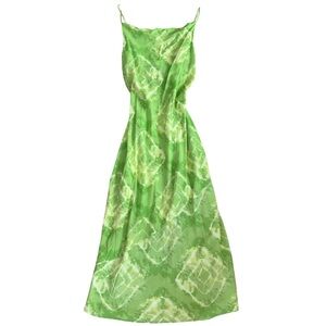 Verge Girl Eternal Muse Bias Cut Midi Dress Green